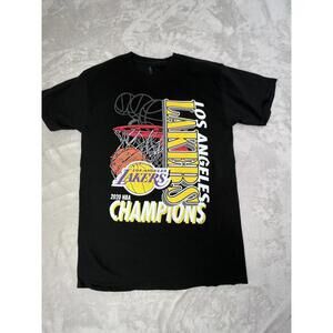 La Lakers Mens M Graphic Print Black T-Shirt Basketball Nba